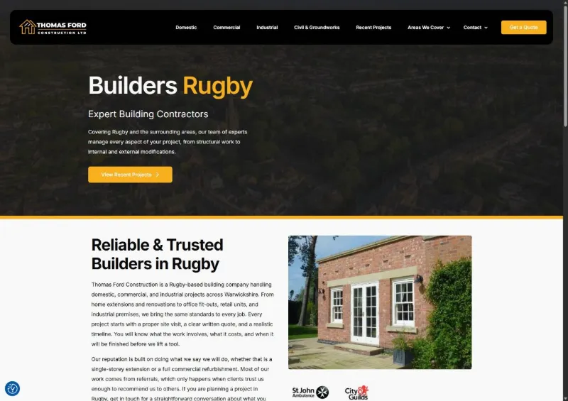 Thomas Ford Construction website
